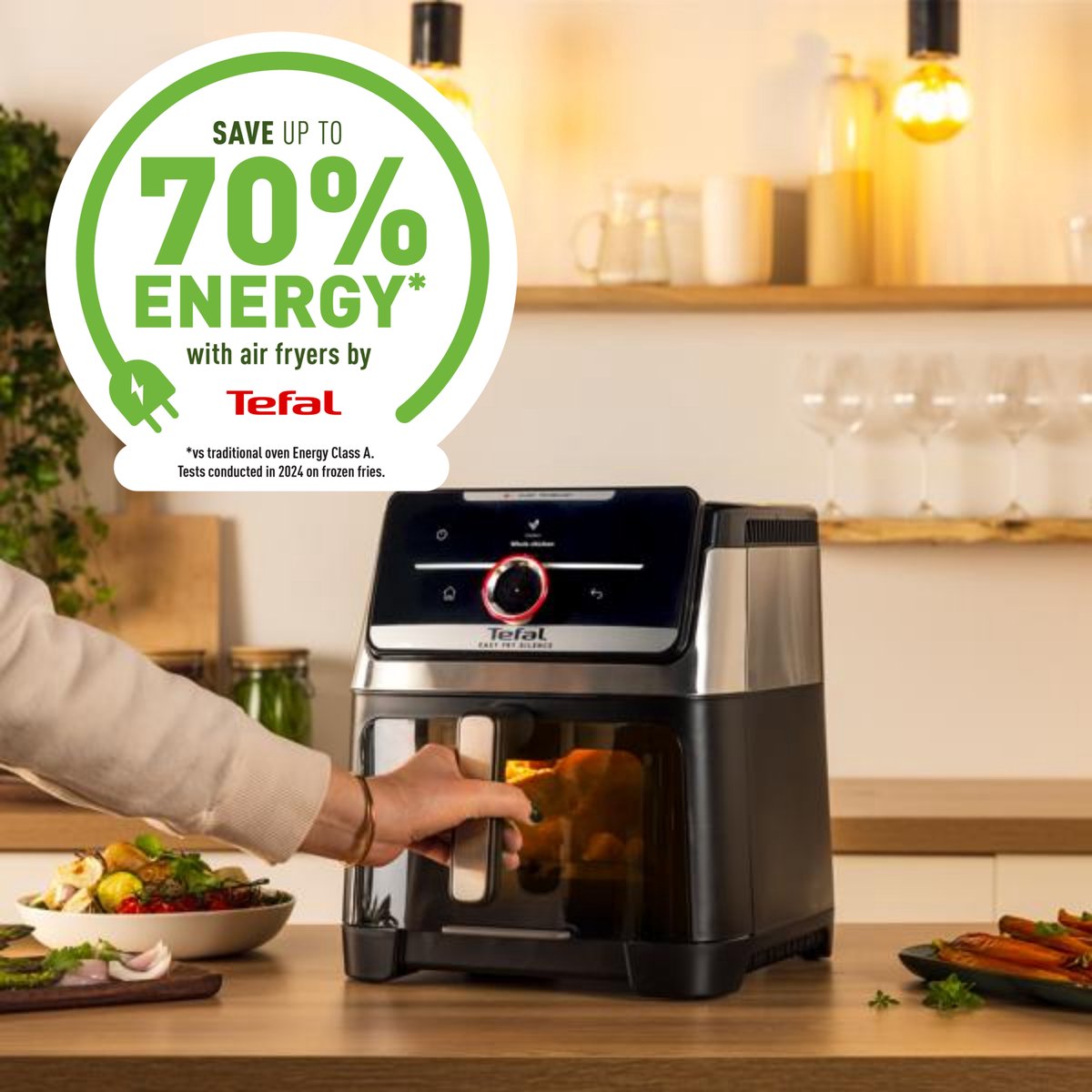 Tefal Easy Fry Smart & Silence XXL EY876D - Stille Airfryer XXL - 7L - 1700W - 55 Programma's - Tot 8 Personen — afbeelding 4