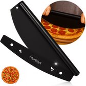 Montzys® Coupe-pizza en acier inoxydable - Couteau à pizza en acier inoxydable - Coupe Pizza - Ustensiles de cuisine et BBQ - Accessoires de vêtements pour bébé de Cuisine - Comprend une housse de protection