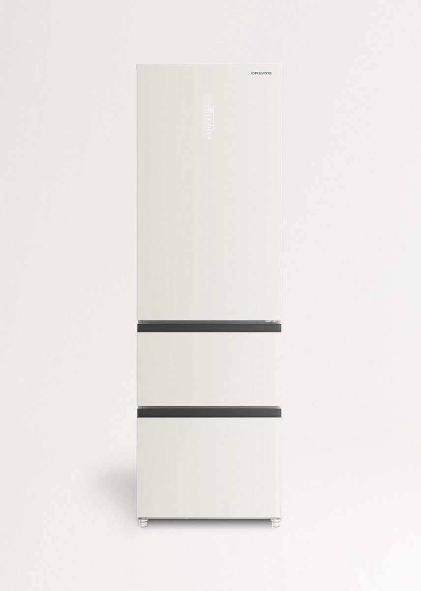 CREATE - 401L koelkast in Italiaanse stijl met Space Pro en Care+ - Gebroken wit - FRIDGE STUDIO COMBI PRO FLEX 401