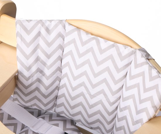 Sunny Fynn Kinderstoel Naturel - Houten Meegroeistoel - Verstelbare Babystoel met Veiligheidsgordel en Kussenset - Vanaf 9 Maanden tot Peuter van Merkloos — afbeelding 4