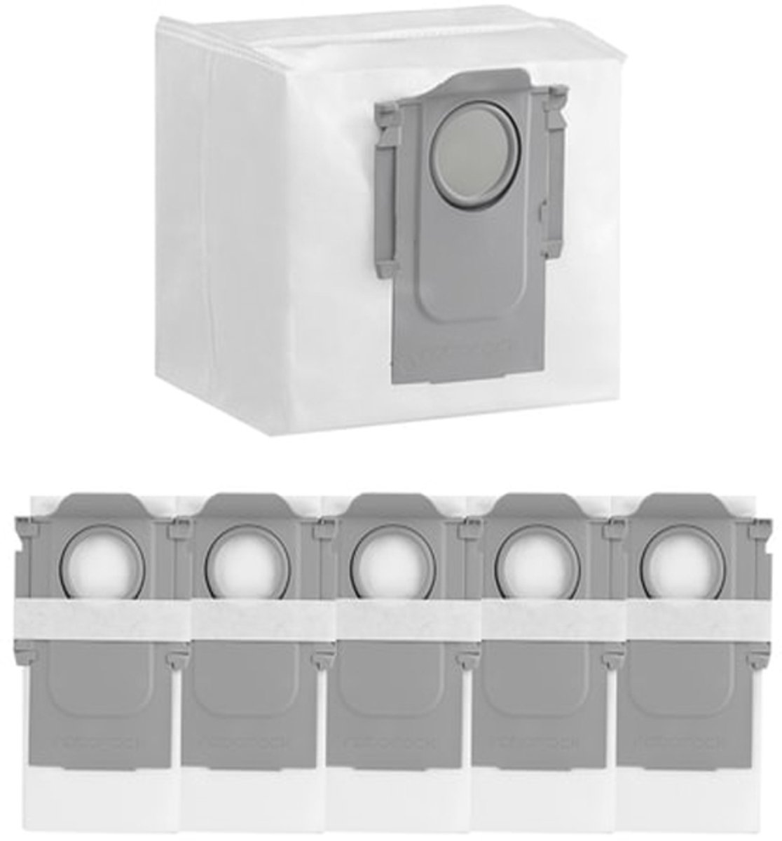 Stofzuigerzakken - geschikt voor Roborock Q5 / Q7 / Q7 Max+ / S7 MaxV Ultra / S7 Pro Ultra / Q8+ max en pro / S8 / S8 Pro Ultra - stofzakken zakken zuigstation - 6 stuks - Wit