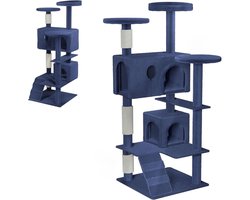MKSS® Krabpaal voor Grote Katten - Krabton - Kattenhuis - Blauw