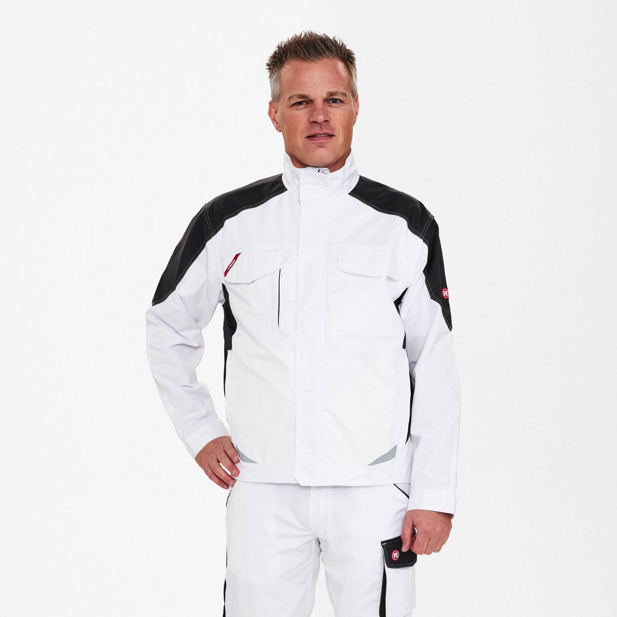 Engel Galaxy Light werkjack 1290-880 - White / Anthracite Grey - S