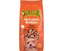 Smuldier Vers vlees Brokjes Rund met Groenten | 24 st. | compleet | diepvries hondenvoer | vers vlees