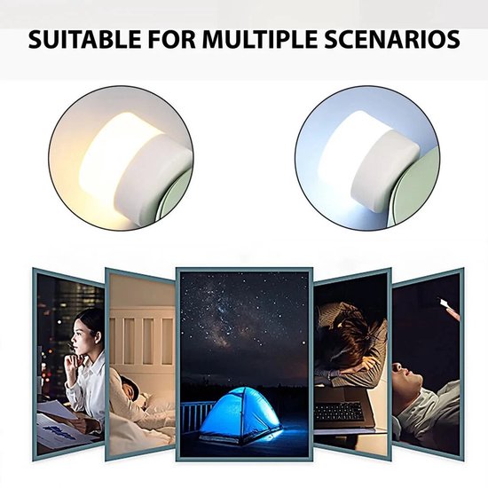 LED lamp - 10-pack USB LED-nachtlampjes, mini warm wit, laptop powerbank, reisbenodigdheden — afbeelding 3