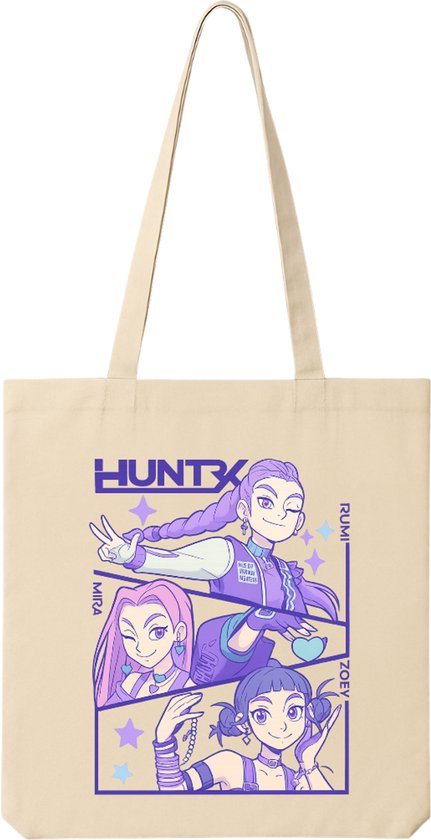 Demon Hunters - Saja Boys – Tote Bag – K-pop Shopper – Beige – Duurzaam Katoen - kpop - huntrx