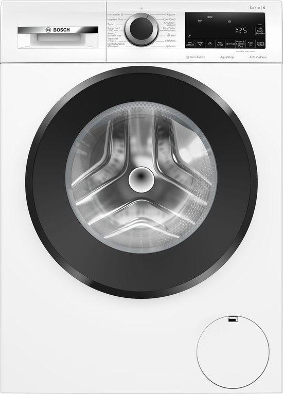 Bosch WGG246ZCNL - Serie 6 - Wasmachine - Wasmachine met stoom - 1600 rpm - 9 kg - Energielabel A - Iron Assist: vermindert kreukels tot 50% - Bespaar water met ActiveWater Plus