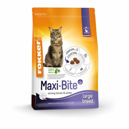 Fokker Maxi-Bite Kattenvoer Large Breed - 2,5 kg