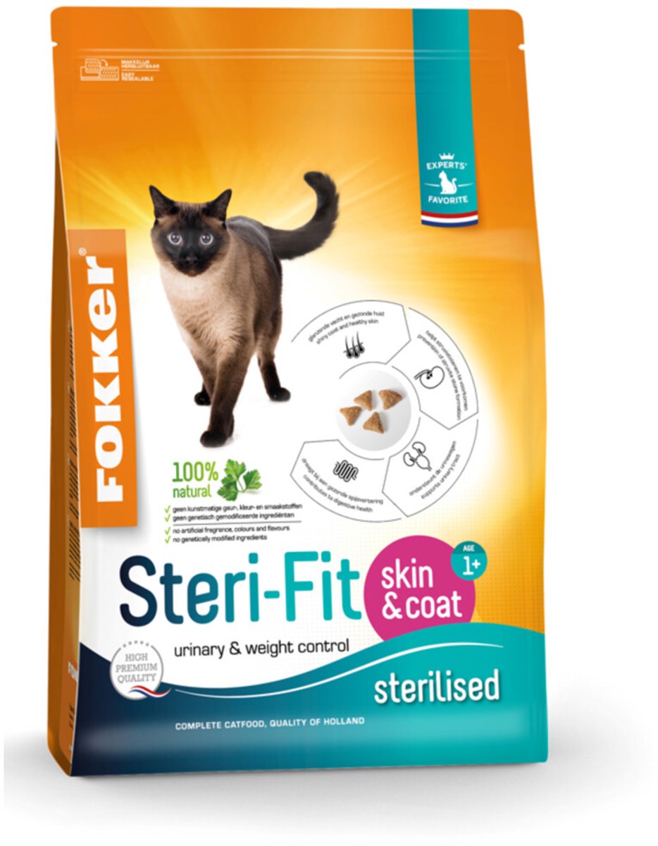 Fokker Steri-Fit Skin & Coat - Kattenvoer - 10 kg