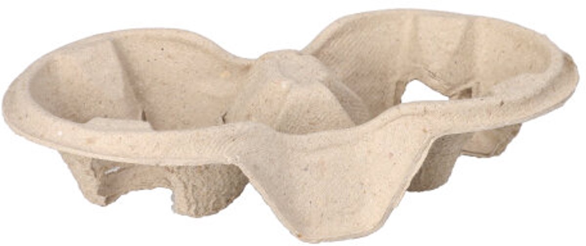 1x 220 Draagtray karton To Go 46 cm x 223 cm x 116 cm natuur voor 2 bekers