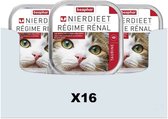 Beaphar Nierdieet Kattenvoer Nat Naturel - 16 x 100 gr - Voordeelverpakking