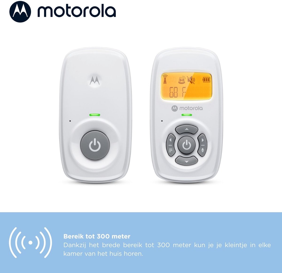 Motorola AM24 Babyfoon Audio met Tweerichtingsgesprek - afbeelding 3