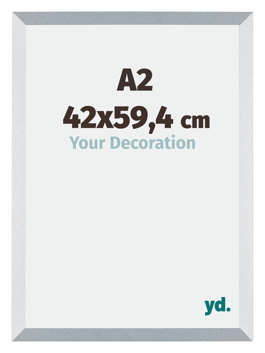 yd. Your Decoration - Fotolijst A2 42x59,4 cm - MDF - Aluminium Geborsteld - Mura