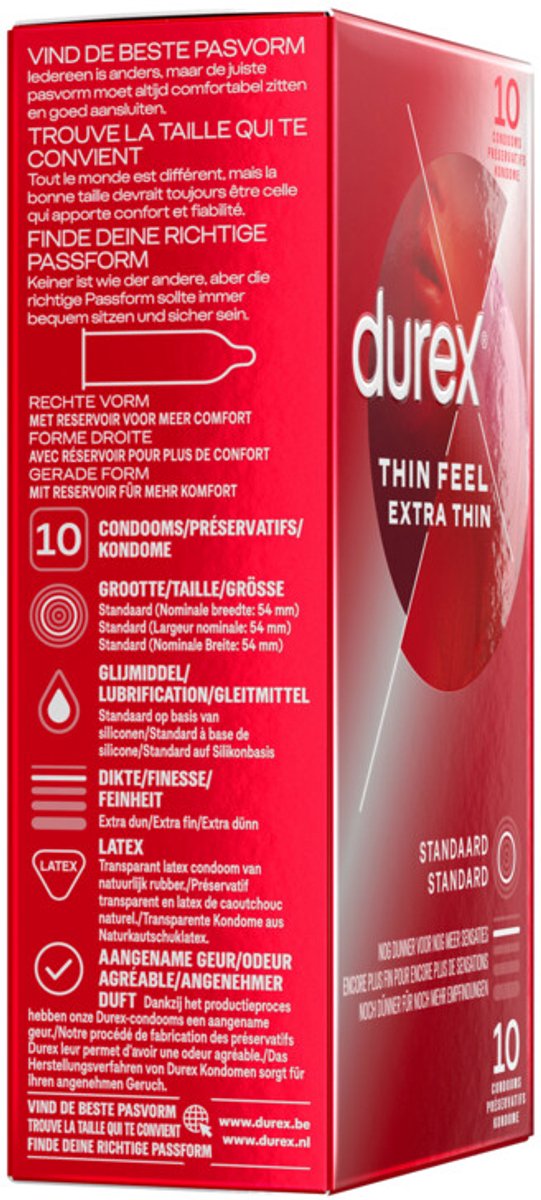 Bol.com Durex - Condooms - Thin Feel - Extra Thin - 3x 10 stuks aanbieding