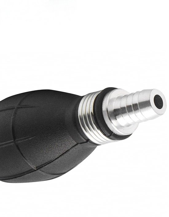 1 artikel - Handoliepomp voor auto's en boten - 8 mm - Handknijpbal voor auto's en boten - Aluminiumlegering - Enkelzijdige handpomp - Oliezuigpomp - Zwart — afbeelding 5