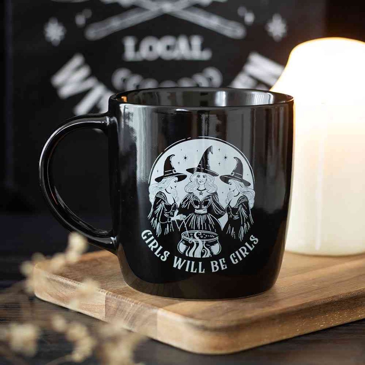 Something Different - Girls Will Be Girls Witchy Mok/beker - Zwart