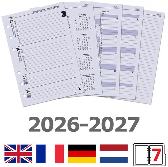 Foto: Wekelijkse agenda a5 hardcover 2022 gletsjer grijs