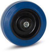 Blauw elastisch rubber wiel - 100mm - 130kg