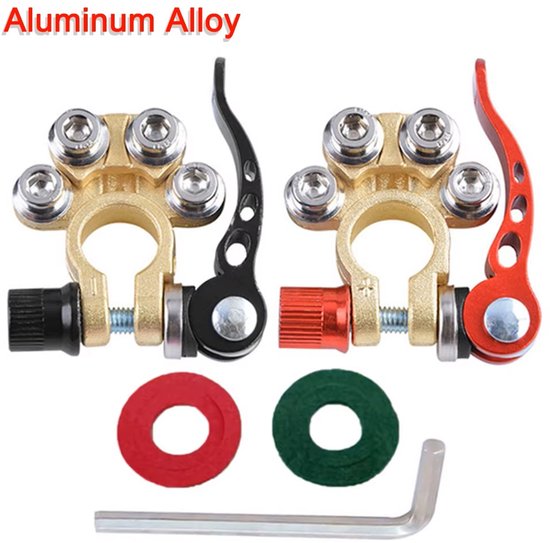 Accu-aansluitingen - Auto - snelontkoppeling – Set van 2 stuks (12V/24V)