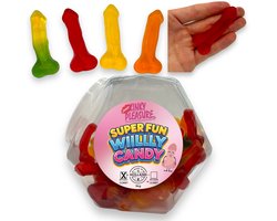 Kinky Pleasure Super Fun Penis Gummy Snoepjes 1kg in Plastic Snoeppot - Zachte Gom met Fruitsmaken