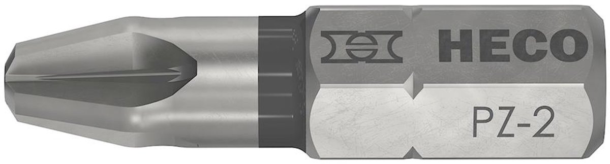 Heco - Drive-Bits - Pozidrive 2 - 25mm Blister verpakking 2 stuks