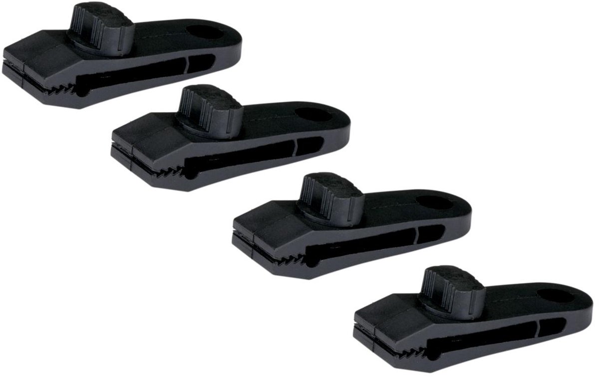 Camp Active Tenttapijt clips - zeilklem met schroef - set van 4 - zwart - 82 mm
