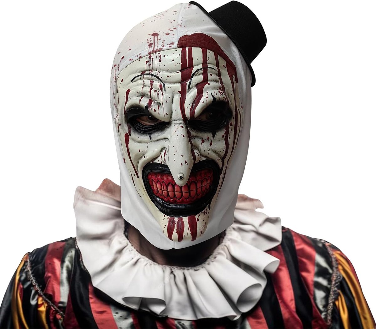 clownmasker, killer met bloedige clown, volledig hoofd, halloweenmasker van latex, boze kerstmasker, rollenspel, realistisch hoofdtooi, gemaskerd bal, kostuum, rekwisiet