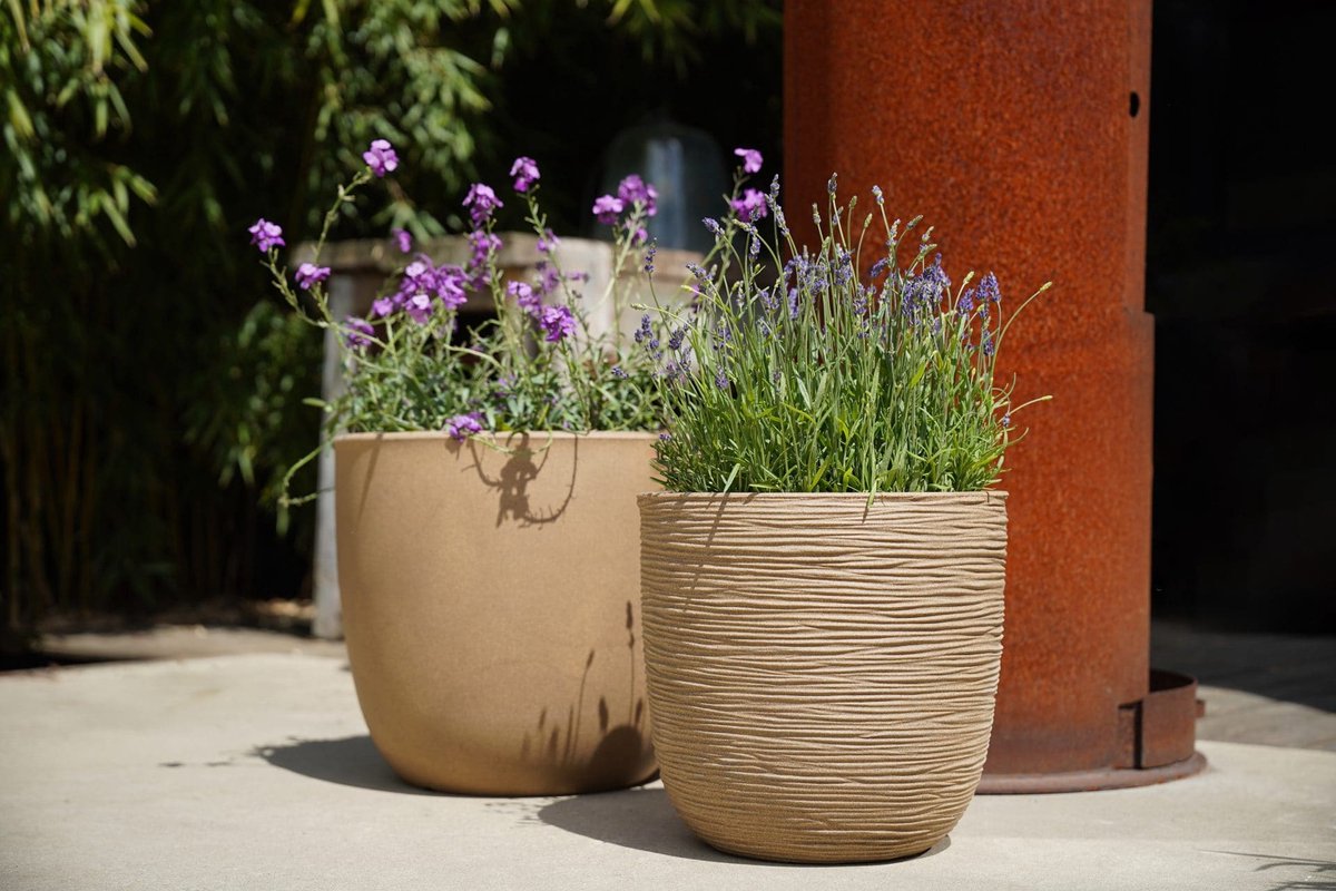 Capi Europe Pot de fleurs bol Rib NL - 43x41 - Beige