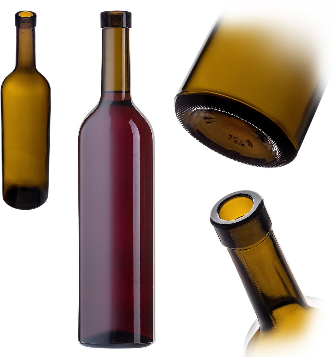 KADAX Wijnflessen Bordeaux Tincturen 0,75 L 750ml Wijnfles Cider Olijf
