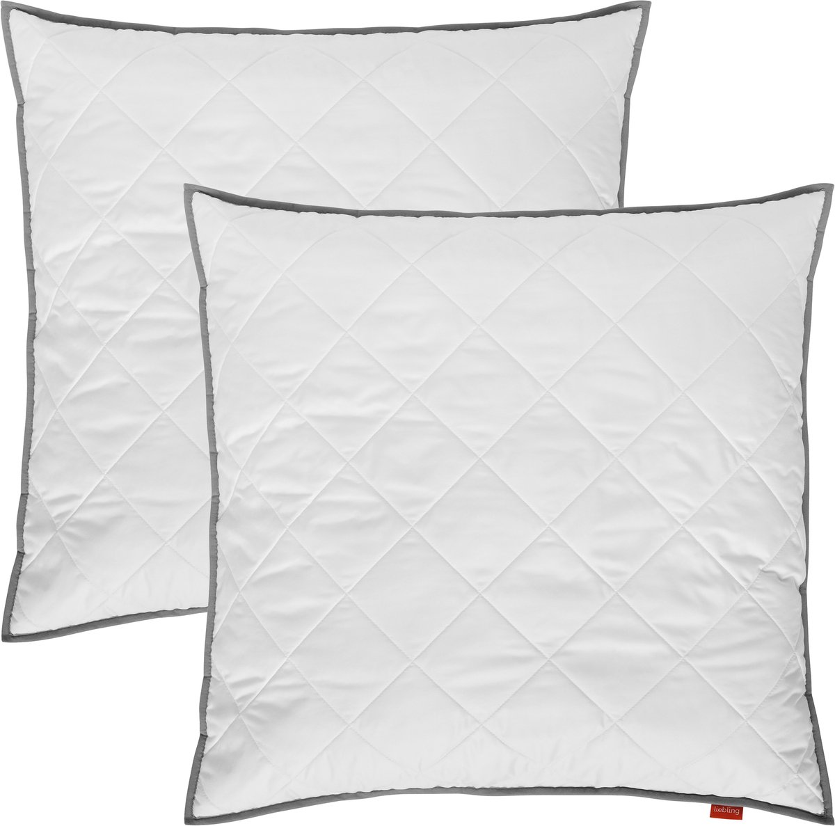 liebling 80 x 80 cm hoofdkussen met Top Cool-weefsel | set van 2 | ademende kussen met cooling-effect | Made in EU | wasbaar op 60 graden | wit