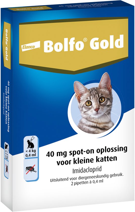 Elanco Vlooiendruppels Kat - Tot 4 kg - 40 mg - 2 pipetten