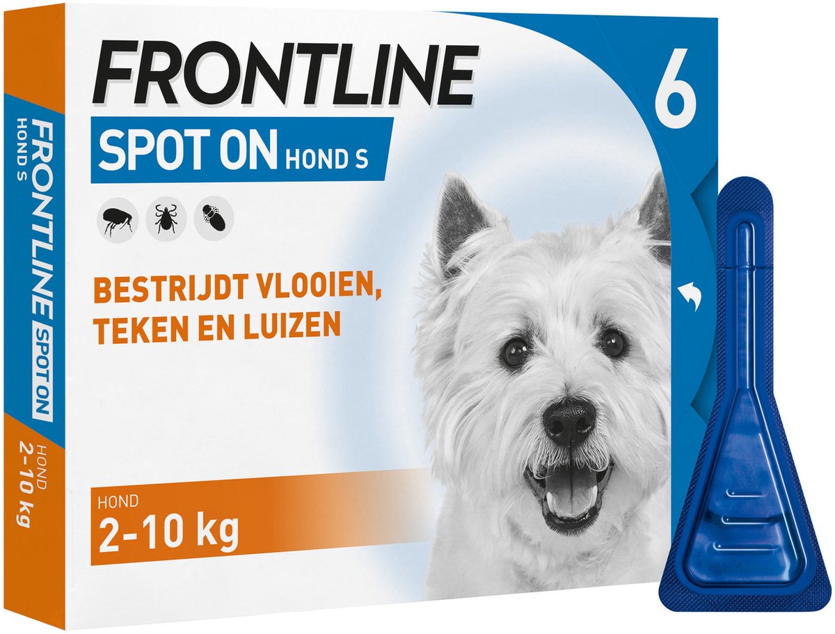 Frontline Spot On hond S (2-10 kg) - 2 x 6 pip.