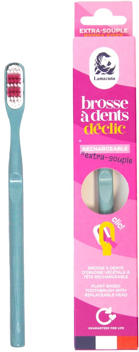 Lamazuna Toothbrush extra soft storm blue 1 Stuks