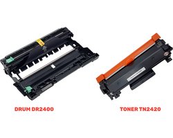 KATRIZ® huismerk 1x DRUM DR2400 + 1x TONER TN2420 | Geschikt voor Brother DCP-L2510D / DCP-L2530DW/DCP-L2550DN/HL-L2310D/HL-L2350DW/HL-L2375DW/MFC-L2710DW/MFC-L2730DW/MFC-L2750DW