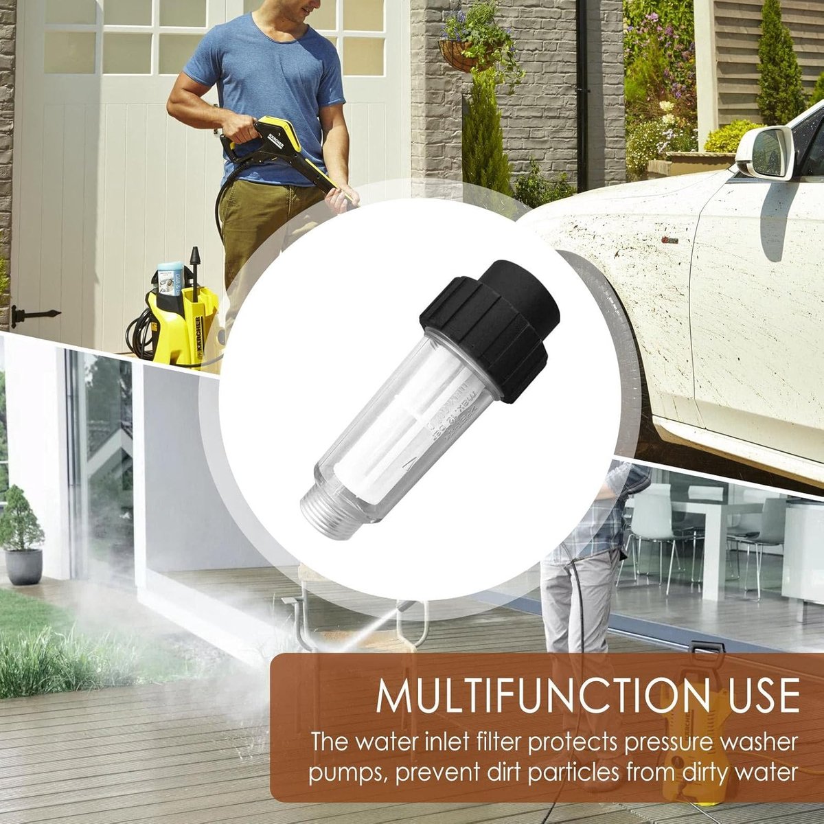 2 stuks - Hogedrukreiniger waterfilter geschikt voor Karcher K2 K3 K4 K5 K6 K7 - zeef filter antikalk – foto 2