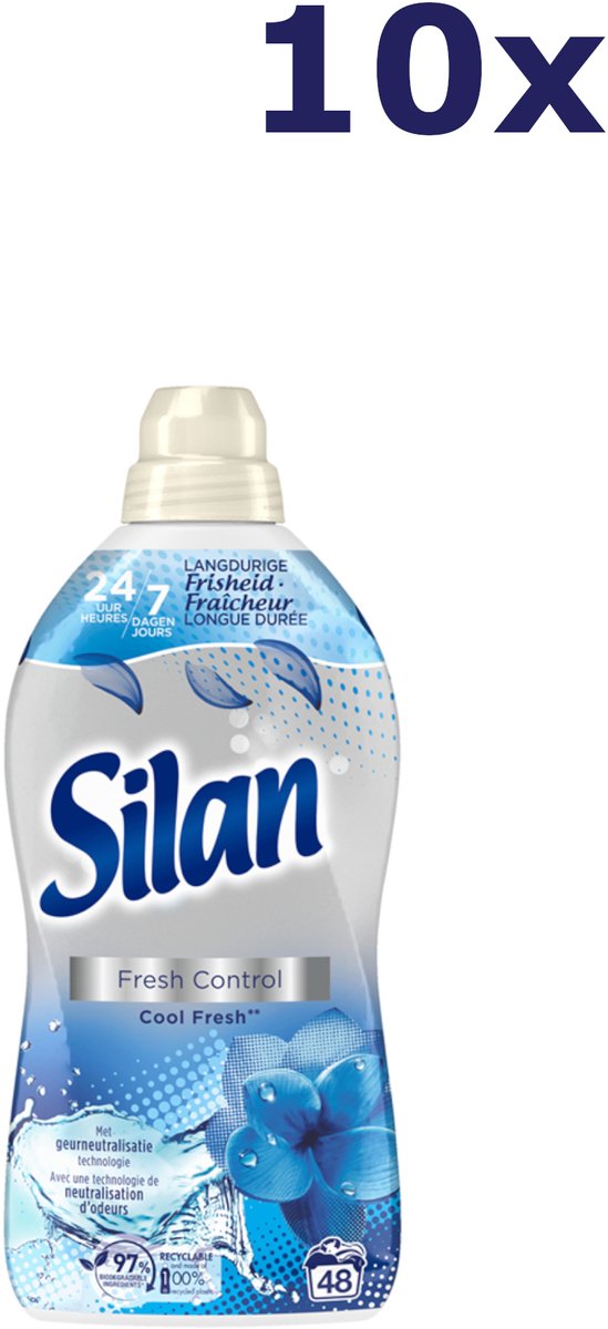 10x Silan Wasverzachter - 48sc1,056ml - Fresh Control cool fresh