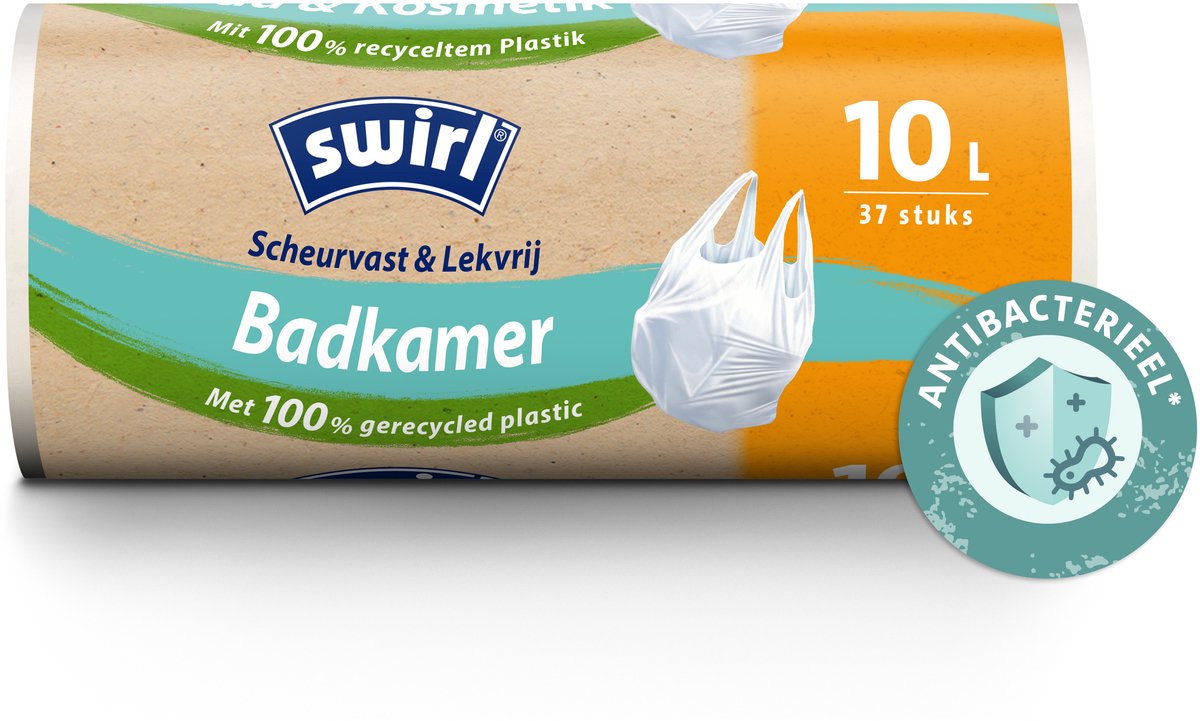Swirl Vuilniszakken met Handvatten 10 liter 37 stuks