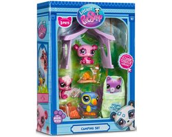 Pack thématique avec 3 animaux - BANDAI - Littlest Pet Shop Camping - Animaux et accessoires