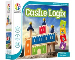 SmartGames Castle Logix - Houten Logisch Denkspel - 48 Ruimtelijke Bouwuitdagingen - Educatief Solospel - Vanaf 3 Jaar
