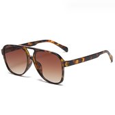 Lunettes de soleil-Vintage Carrées Style Aviateur-Couleur Écaille de Tortue-Taille Universelle-Pour Hommes Et Femmes
