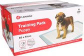 Flamingo puppy pads - Trainingsmat Pady Wit – 100 stuks – Zindelijkheidsmat voor puppy’s en honden – 5-laags – Absorberend & sneldrogend – Maat M – 60x45 cm