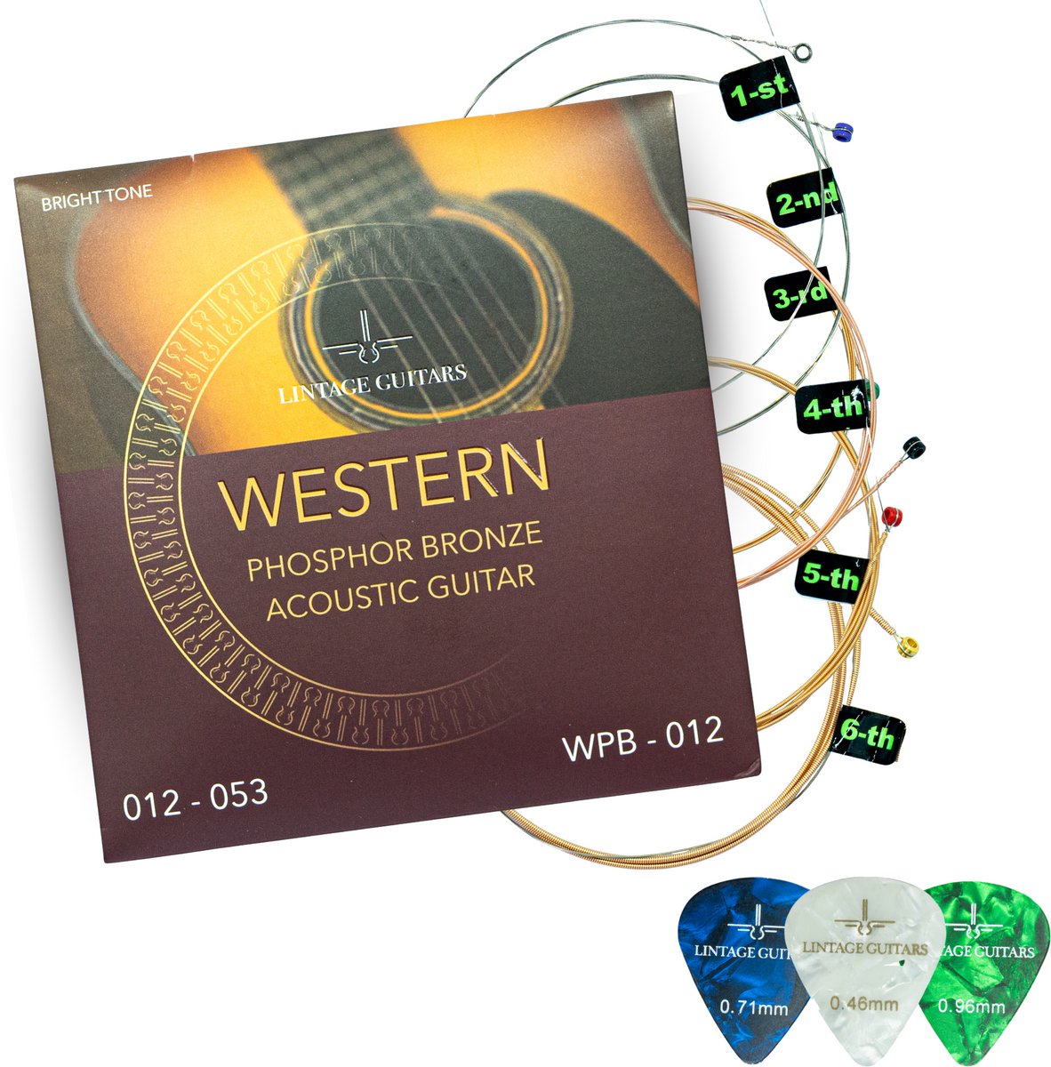 Gitaar snaren akoestische gitaar - Phosphor Bronze - western gitaar - WPB-012