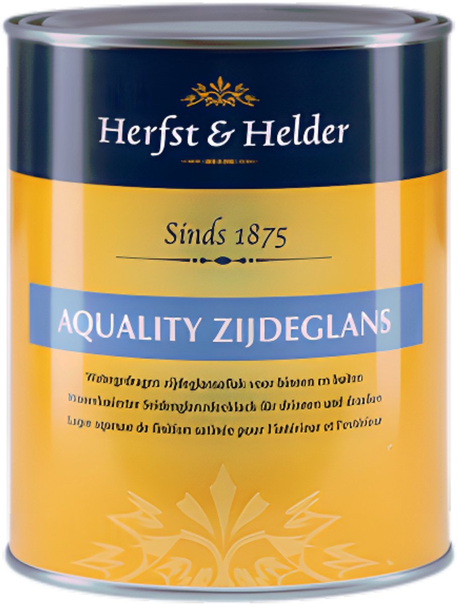 Herfst en Helder Aquality Zijdeglans Watergedragen 1L RAL 9005 Gitzwart