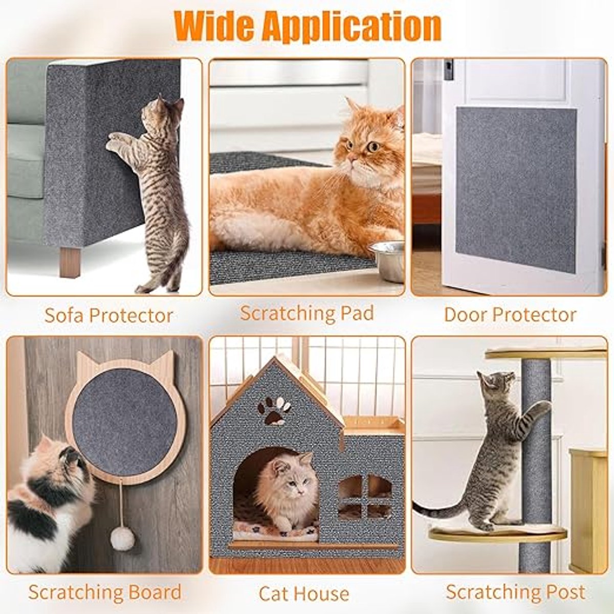 Zelfklevende krabmat voor katten, 300 x 40 cm, doe-het-zelf krasbescherming, bank, kat, krasbescherming, kattenkrabmat voor bescherming, kattenstandaard, meubelbescherming, Grigio Scuro