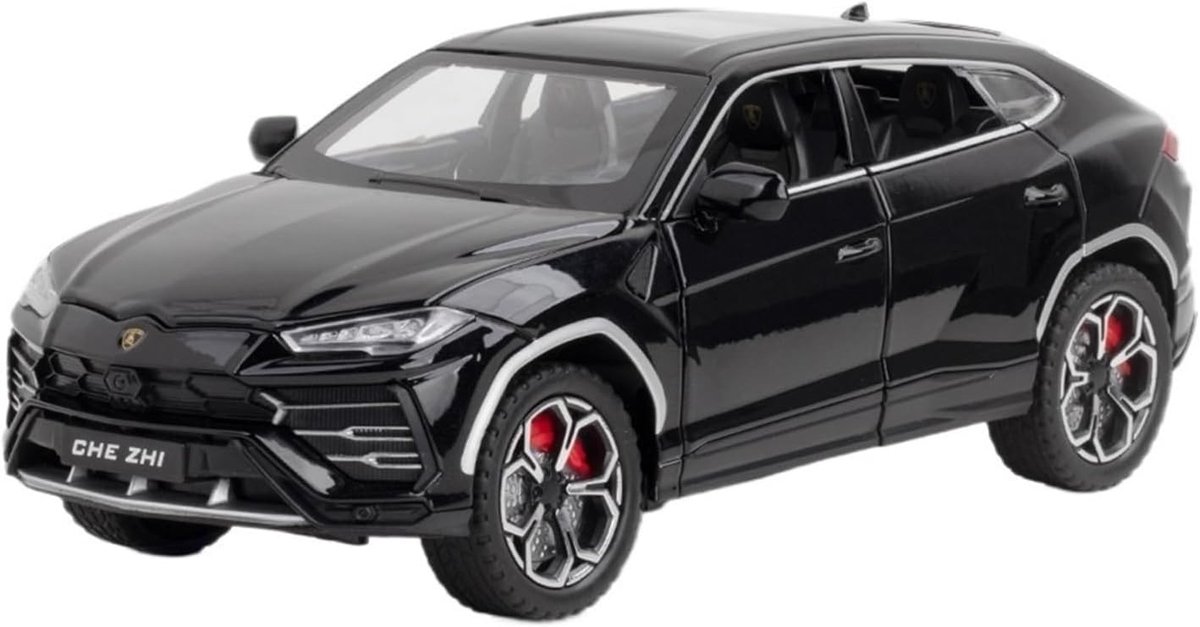 Lamborghini Urus (Zwart) (22 cm) 1/24 - Modelauto - Schaalmodel - Miniatuurauto - Speelgoedauto - Model Auto Jongens - Speelgoed Auto