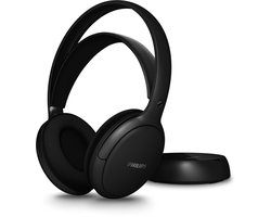 PHILIPS SHC5200M2/12 – Draadloze TV Headphones met 30 uur afspeeltijd, 30 m bereik, digitale 2,4G-verbinding, Over-Ear Comfort Fit, vervangbare batterij, helder digitaal geluid – Zwart