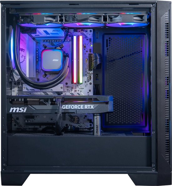 FlowUp x Powered By MSI - De Nog Enger Gaming PC - AMD Ryzen 7 9700X - NVIDIA RTX 5070 Ti 16GB - 32 GB DDR5 RAM - 2TB - Waterkoeling