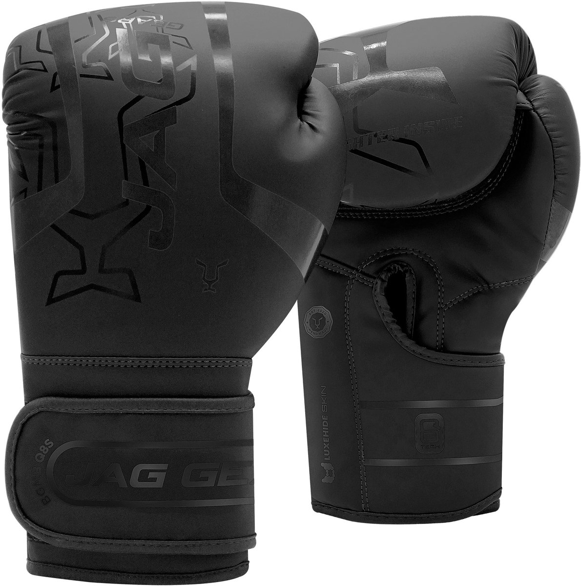 Jag Gears ALFA Bokshandschoenen - Boxing Gloves - Training - Vechtsporthandschoenen - Boksen - Zwarte - Mat - 12 oz