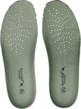 Semelles intérieures vert clair perforées avec le logo Xsensible stretchwalker et la taille 5½.