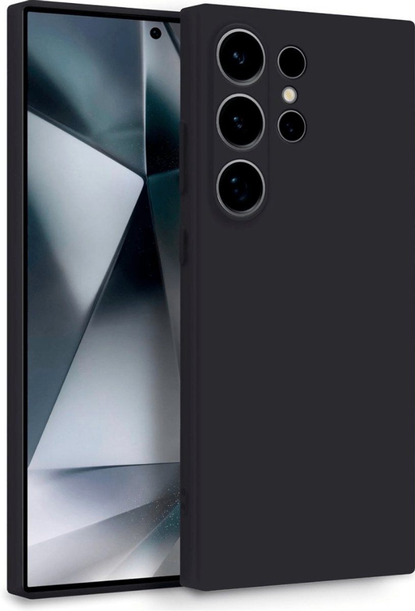 Casemania Samsung S25 Ultra Siliconen Backcover - Zwart